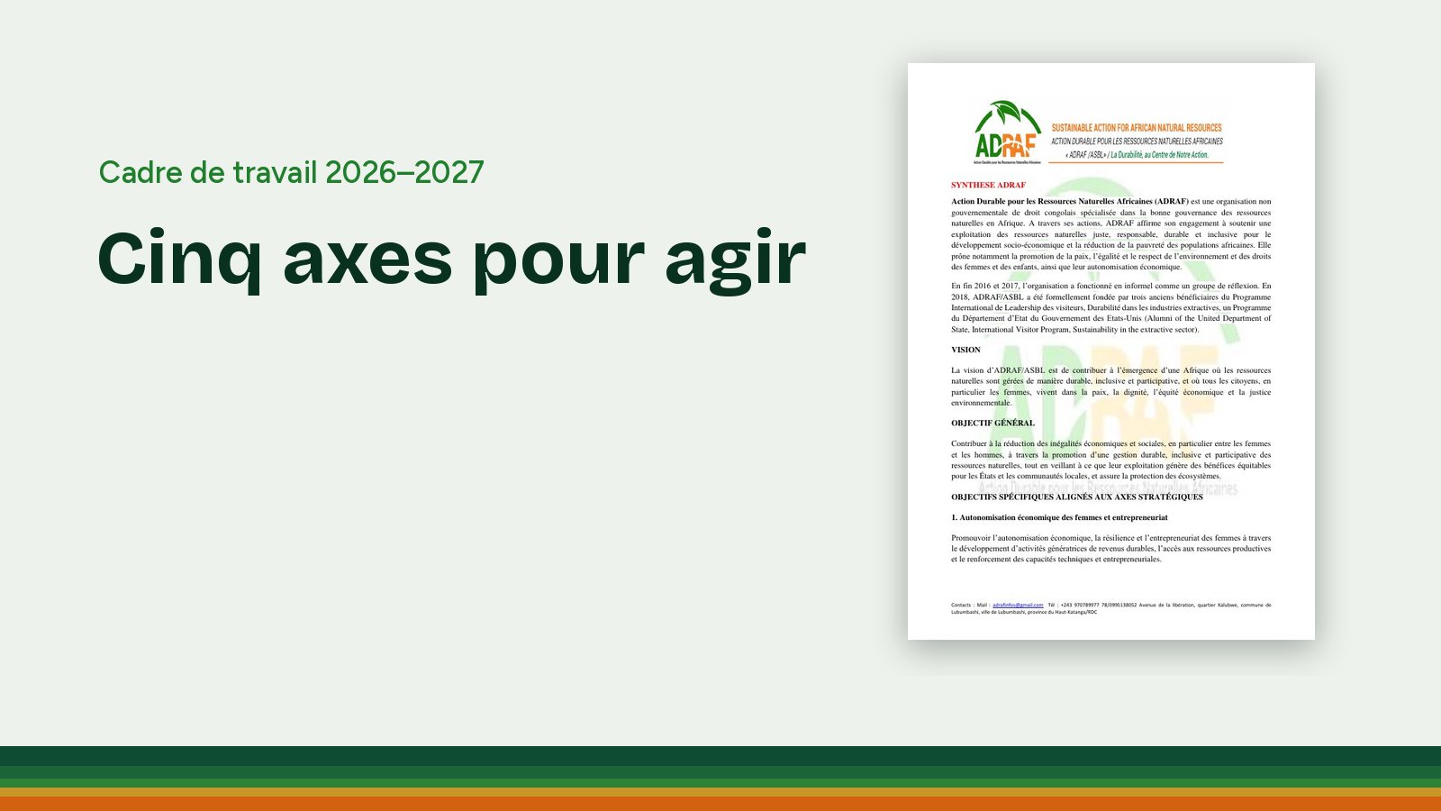 Couverture du cadre de travail 2026 de l'ADRAF